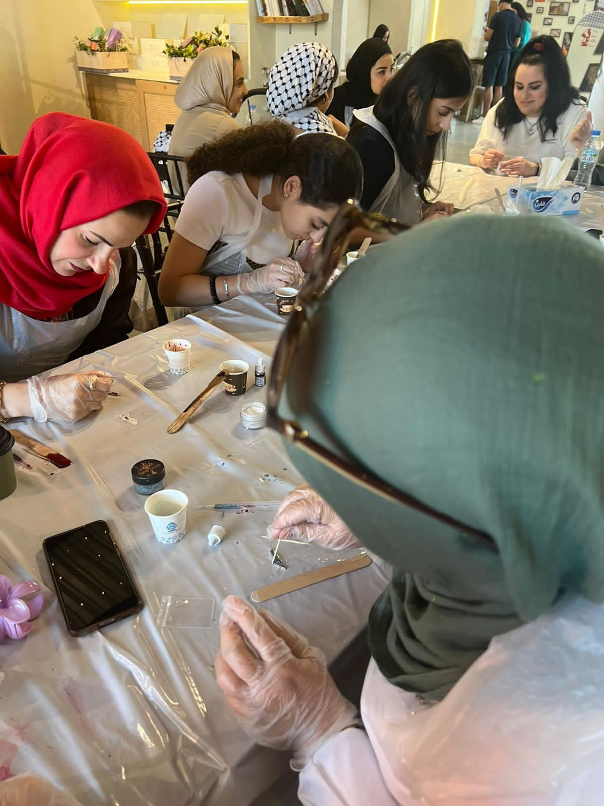 Palestinian resin jewelry workshop from Jerusalem