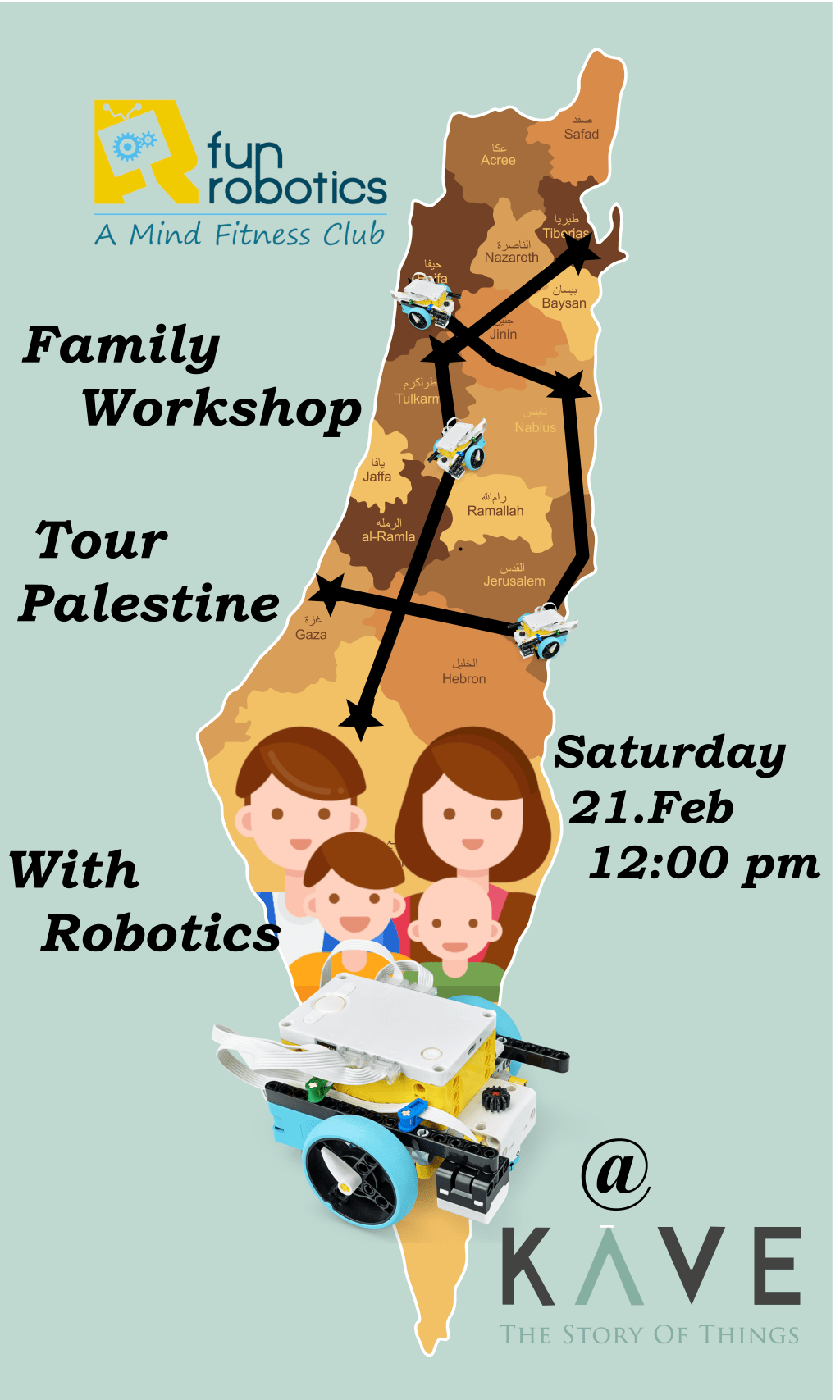Family Workshop – Tour Palestine with Robotics