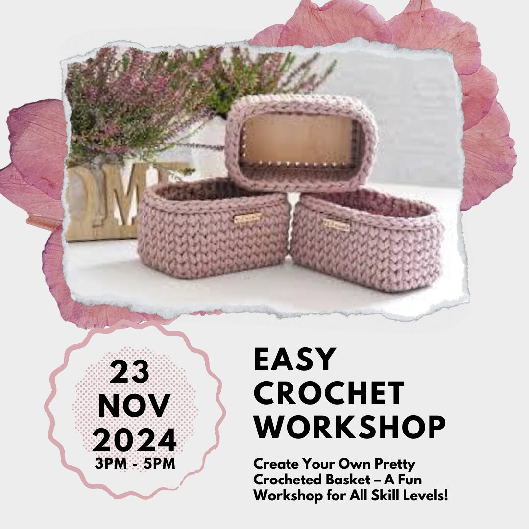 Create Your Own Pretty Crocheted Basket ( Easy crochet workshop)