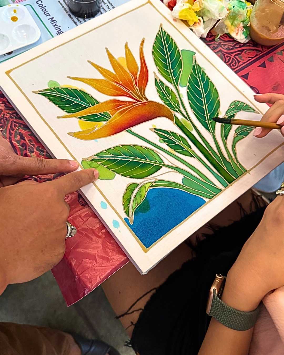 Colors of Palestine: Batik Coloring Workshop