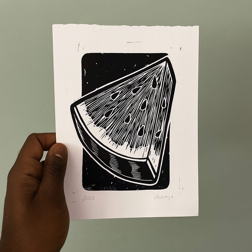 Lino Print Tote Bag Workshop – Watermelon Edition