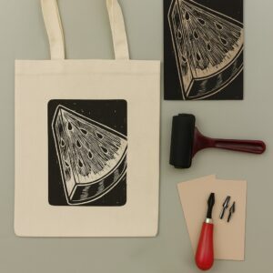 Lino Print Tote Bag Workshop – Watermelon Edition