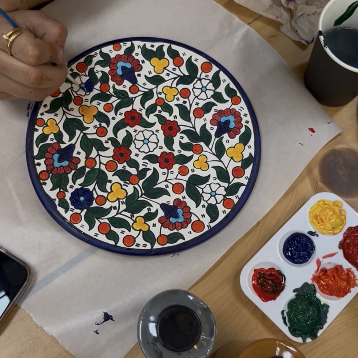 Palestinian Ceramics Painting Workshop