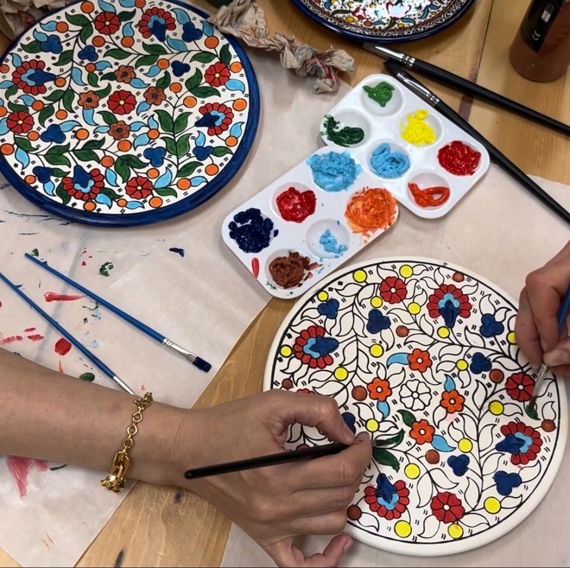Palestinian Ceramics Painting Workshop