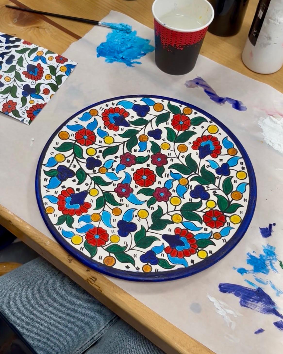 Meditative Palestinian Ceramics Painting