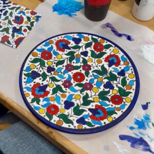 Ceramic Palestinian meditative painting