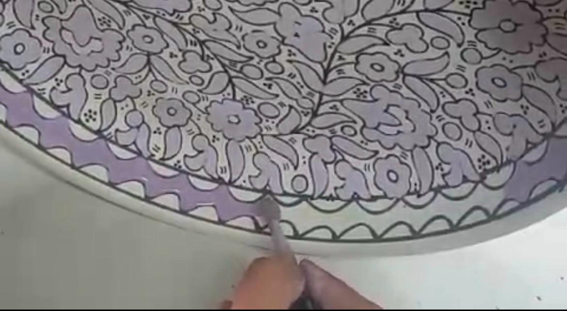 Meditative Palestinian Ceramics Painting