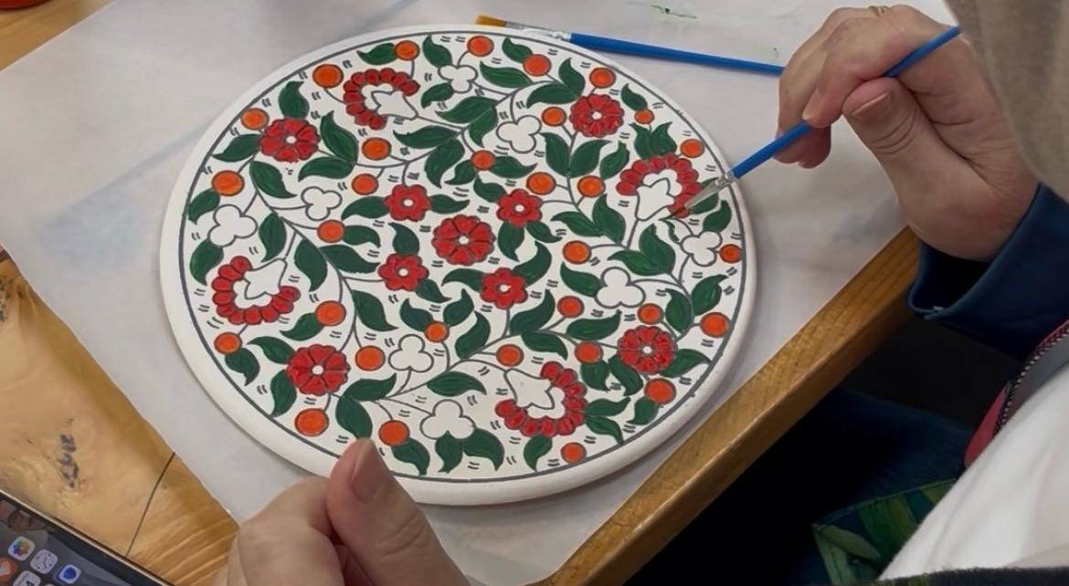 Meditative Palestinian Ceramics Painting