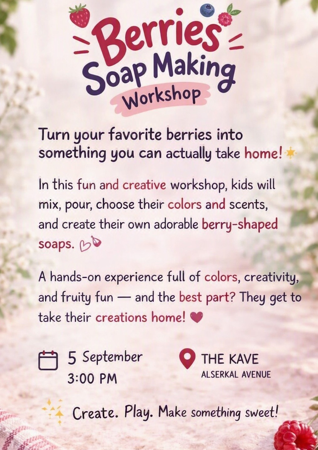 🫐 Berries Soap Making Workshop 🍓