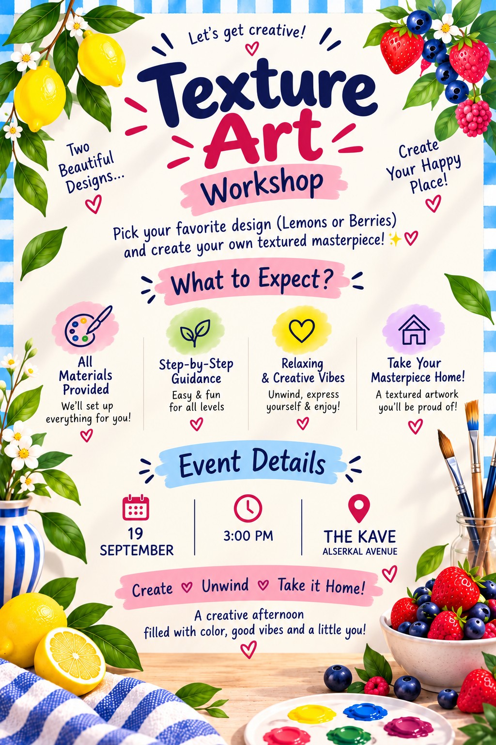 🍋🫐 Texture Art Workshop