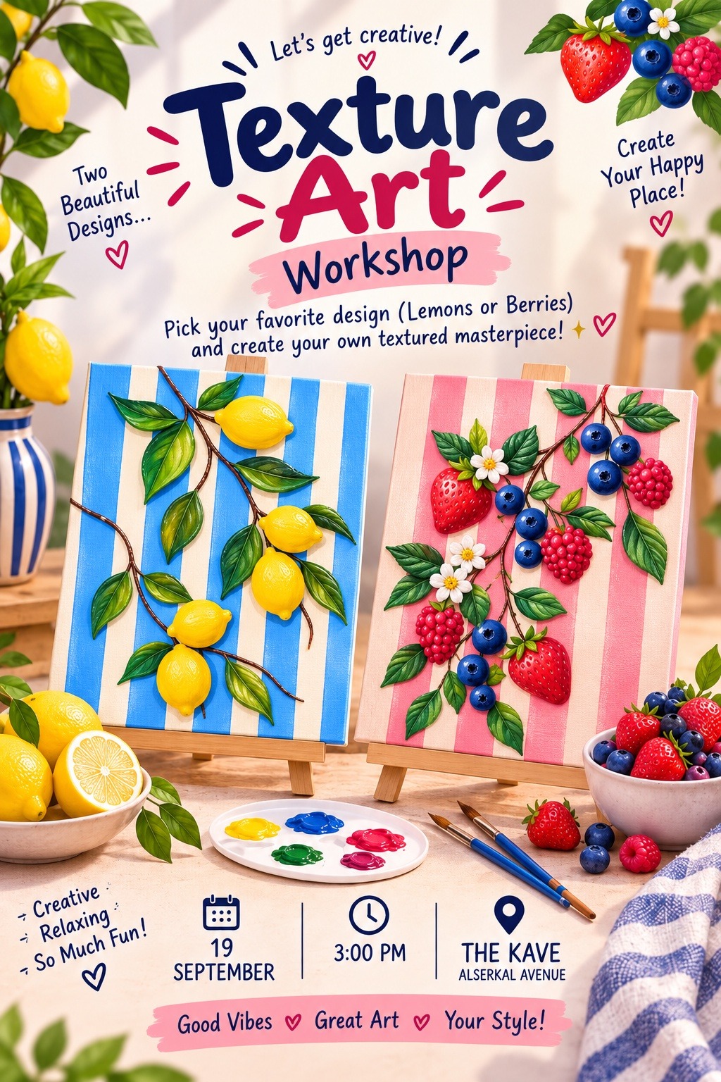 🍋🫐 Texture Art Workshop